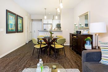 Living room and dining room